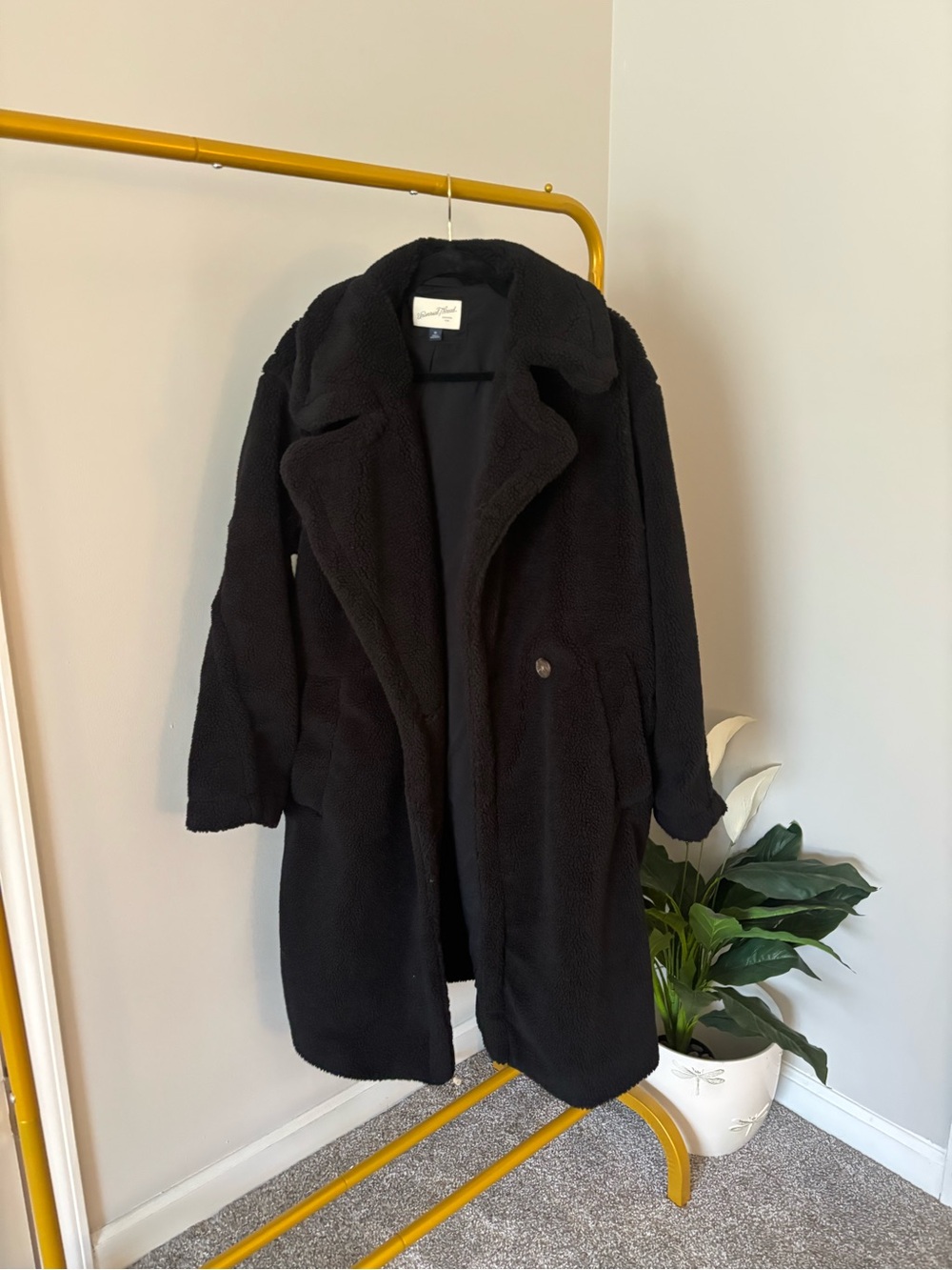 Universal Thread Black Sherpa Teddy Coat Women's Medium
